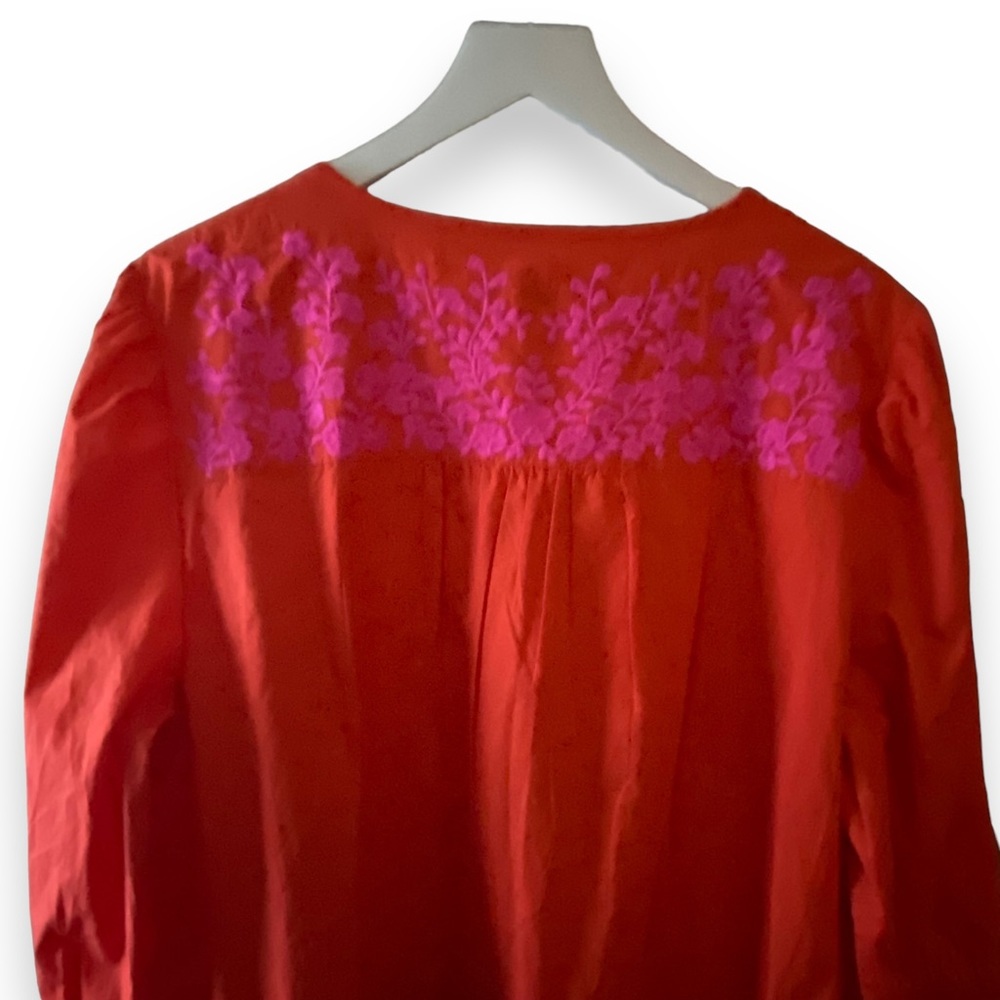 J. Crew Orange and Pink Midi Dress - Picture 9 of 12